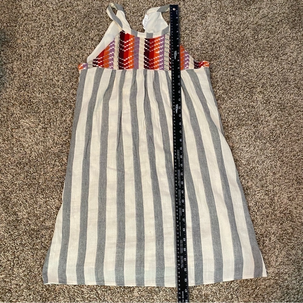 THML Anthropologie Embroidered Midi Dress Size Small Tassels - Picture 7 of 16